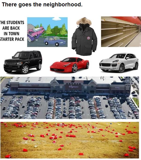 starter packs - car starter pack meams - There goes the neighborhood. The Students Are Back In Town Starter Pack