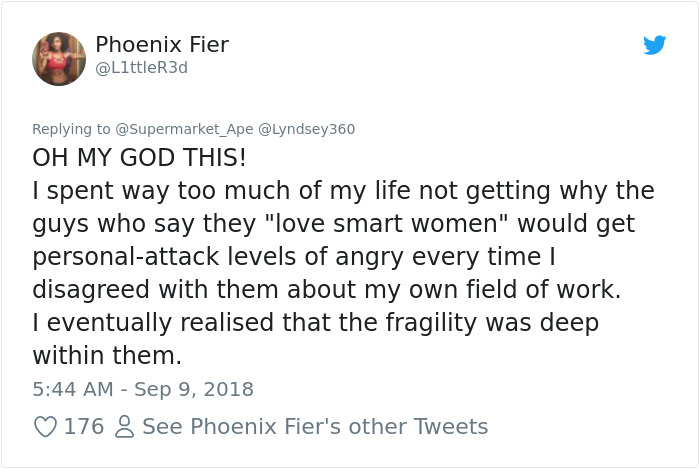 peta backlash tweets - Phoenix Fier Oh My God This! I spent way too much of my life not getting why the guys who say they "love smart women" would get personalattack levels of angry every time disagreed with them about my own field of work. Teventually re