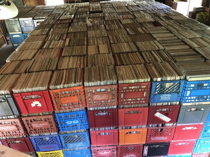 “My father-in-law just moved to a new house. His record collection required its own move and 2 trucks.”