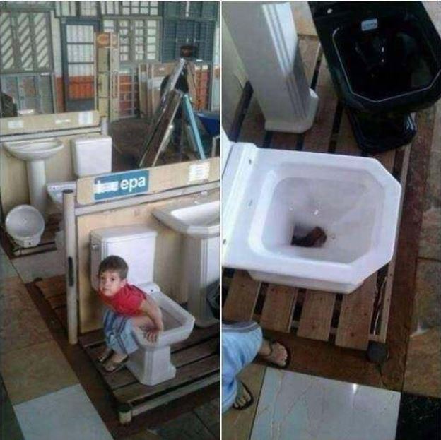 kid pooping home depot