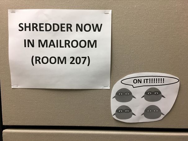 shredder mailroom - Shredder Now In Mailroom Room 207 On It!!!!!!!