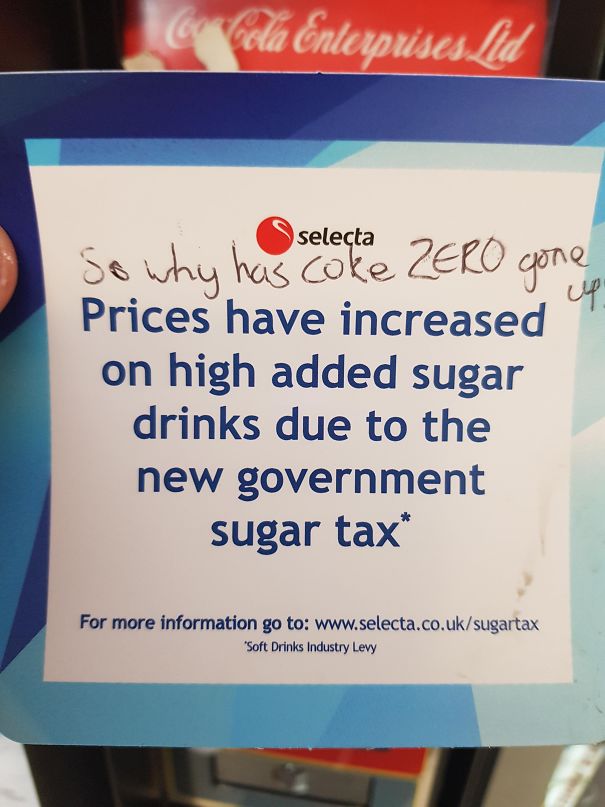 sugar act - la Cola Enterprises ltd So why has coke Zero gone Prices have increased on high added sugar drinks due to the new government sugar tax For more information go to "Soft Drinks Industry Levy