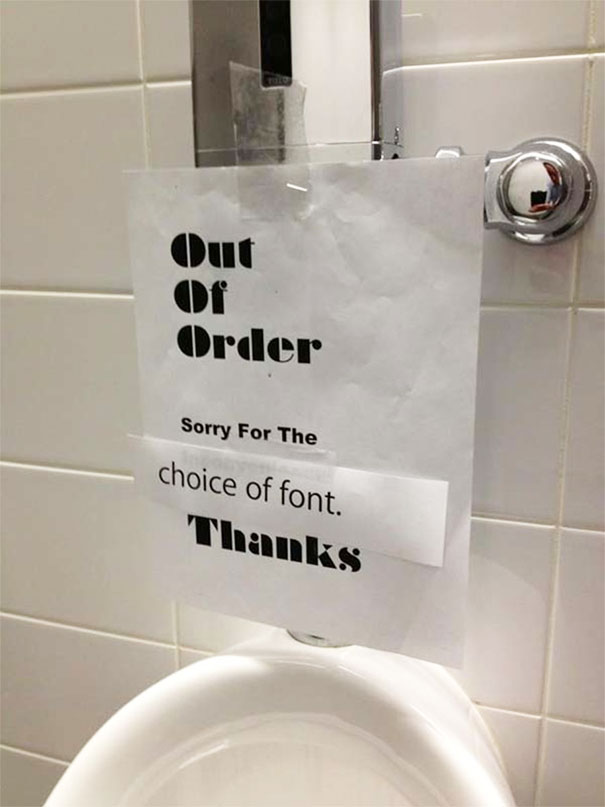 bathroom - Out Order Sorry For The choice of font. Thanks