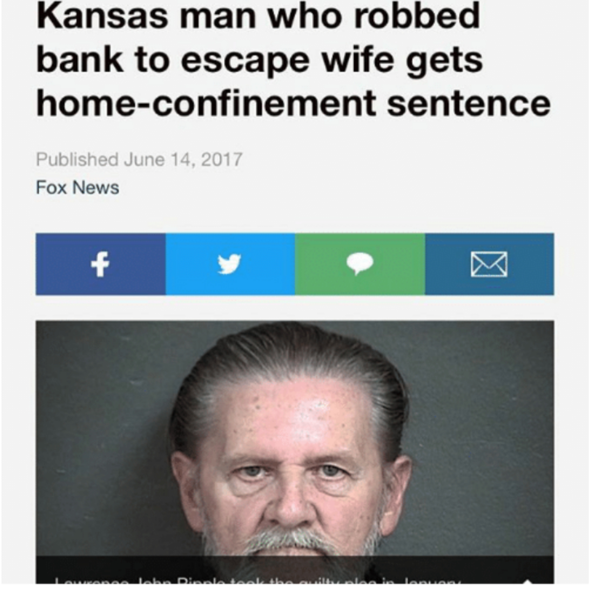 florida arrests funny - Kansas man who robbed bank to escape wife gets homeconfinement sentence Published Fox News f