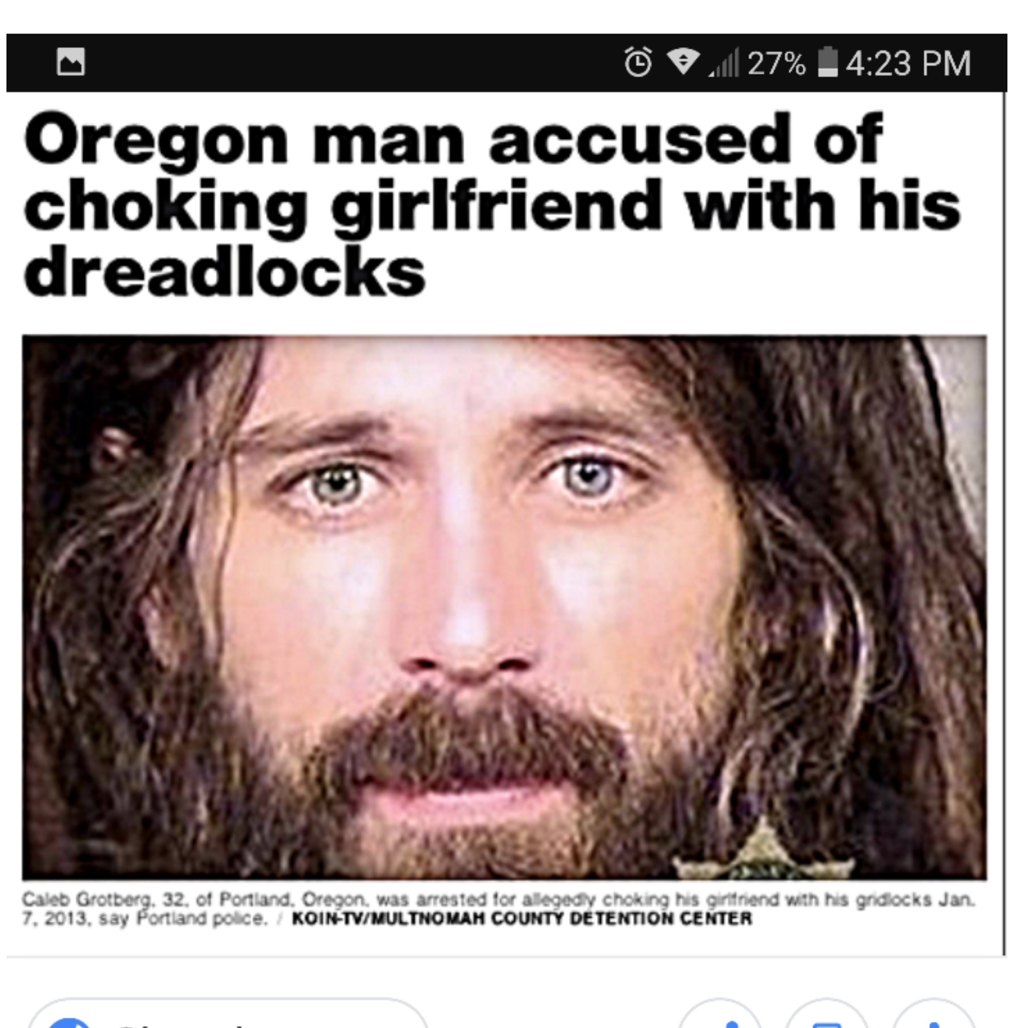 florida man january 23 - 0927% _ Oregon man accused of choking girlfriend with his