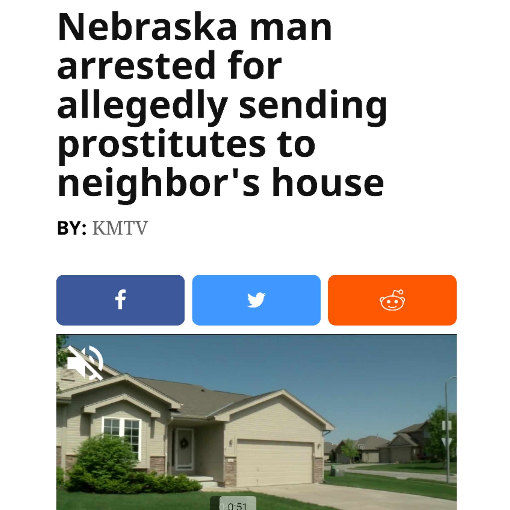 residential area - Nebraska man arrested for allegedly sending prostitutes to neighbor's house By Kmtv 0 51