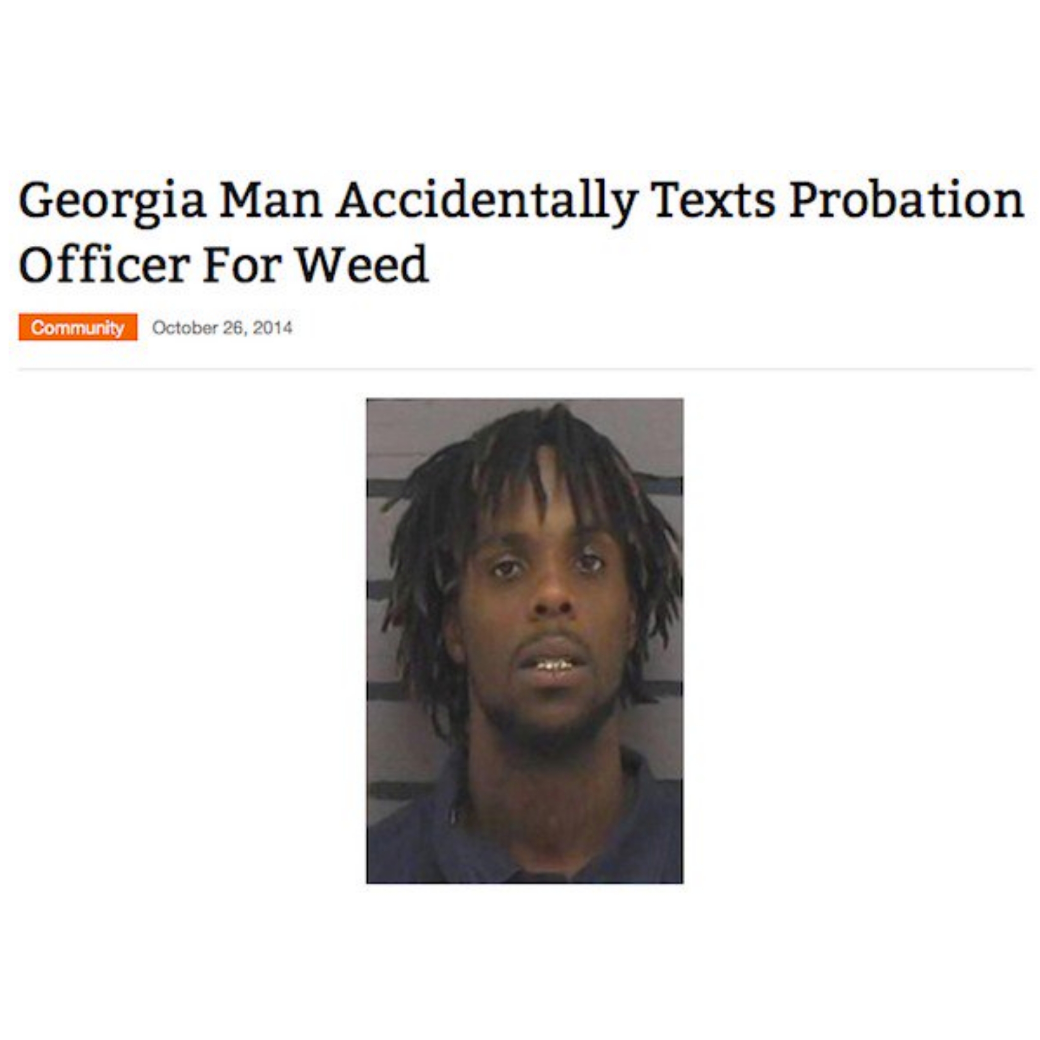 jaw - Georgia Man Accidentally Texts Probation Officer For Weed Community