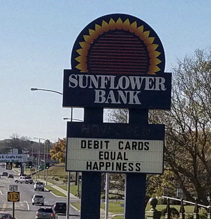 sunflower bank - Sunflower Bank & Crafts Falr urday Nov12 Debit Cards Equal Happiness 113