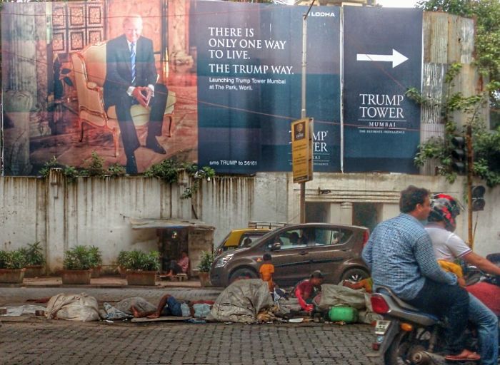 trump tower mumbai billboard - Lodha There Is Only One Way To Live. The Trump Way. Launching Trump Tower Mumbai at The Park, Worli. Trump Tower Mumbai Ms Trump to 56161