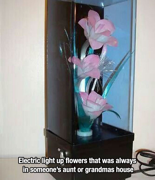 1980s - Electric light up flowers that was always in someone's aunt or grandmas house