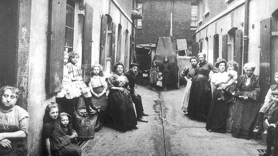 Whitechapel slum in 1888, the year Jack The Ripper struck