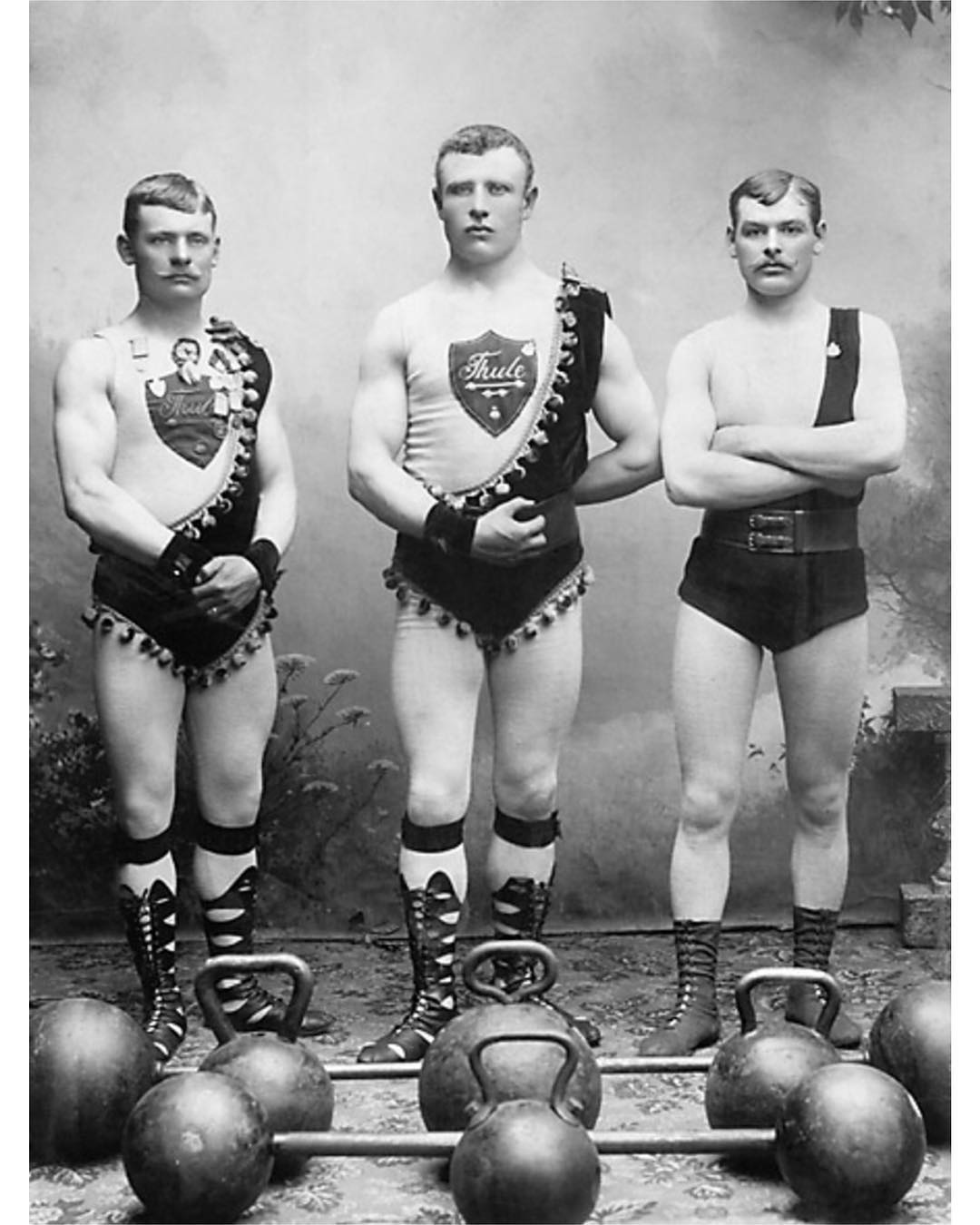 Strongmen at the Thule Athletic Club, Trelleborg, Sweden 1898