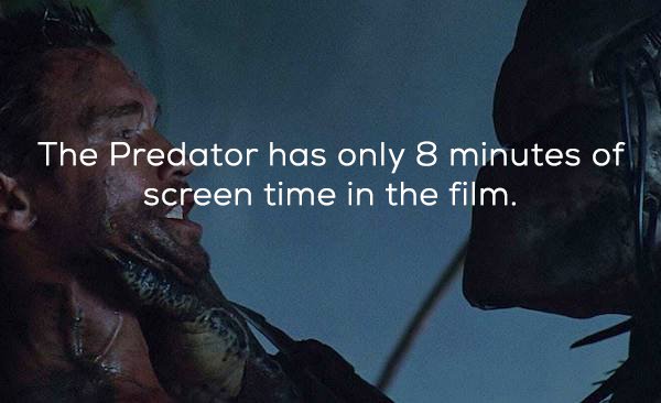 predator arnold schwarzenegger - The Predator has only 8 minutes of screen time in the film.