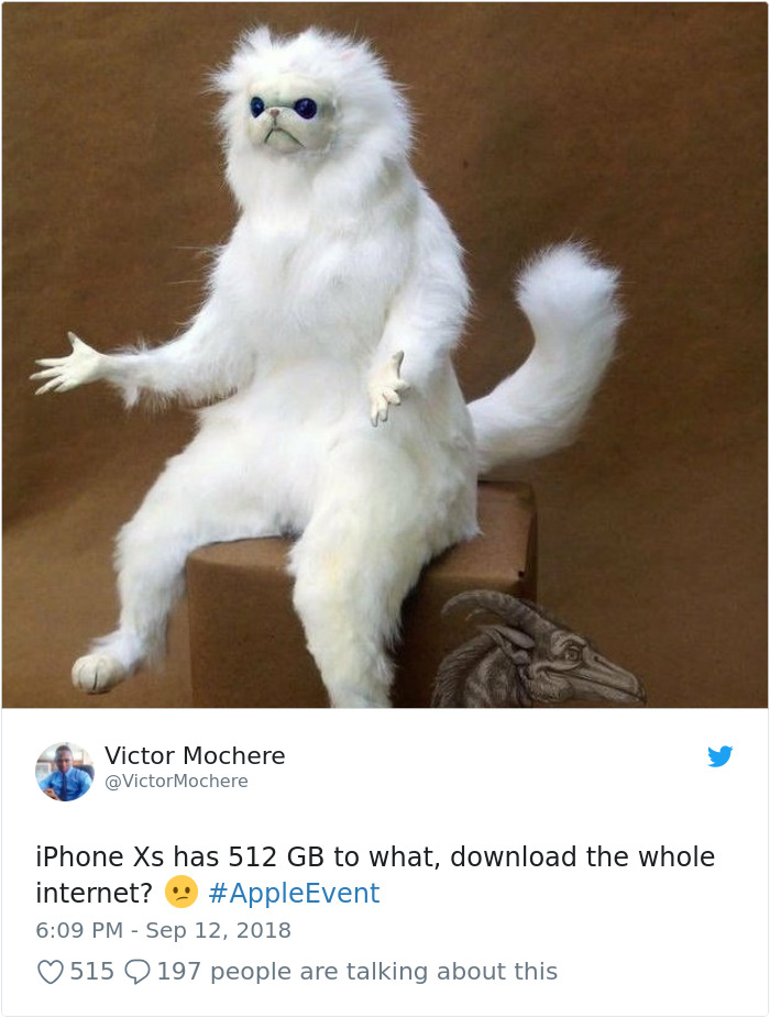 white monkey - Victor Mochere Mochere iPhone Xs has 512 Gb to what, download the whole internet? 515 9