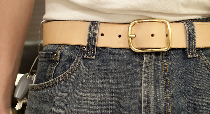 "If you work around stuff that can cut someone easy (metal scrap, sheet metal or really any factory or construction work) wear a belt. I don't care if you don't need one to hold your pants up. A belt can be a quick easy tourniquet and save a life."