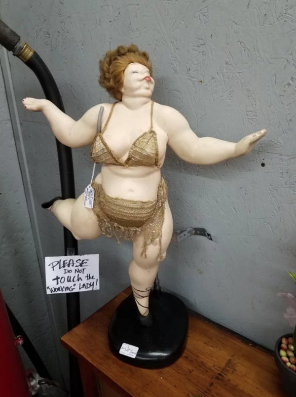 figurine - Please Do Not touch the Working Lady!