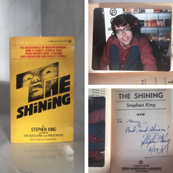 best thrift store finds - Ded Set451216.12.30 The Masterpiece Of Modern Horror Now A Stanley Kubrick Film From Warner Bros. Starting Jack Nicholson And Shelley Diivall The Shining Stephen King  Shining For Gerry Stephen King Best and shine on! Author Of T