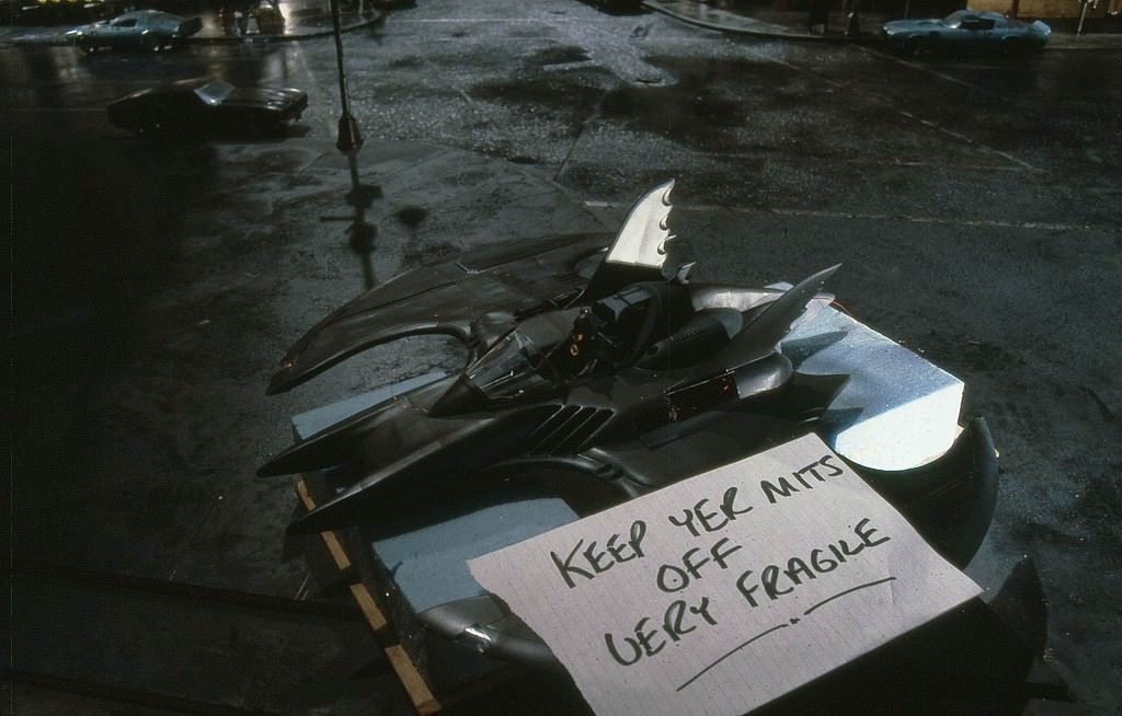 The sign on one of the miniatures used in a scene in Batman (1989).
