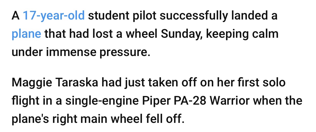 Teen Successfully Lands A Plane With Only One Wheel