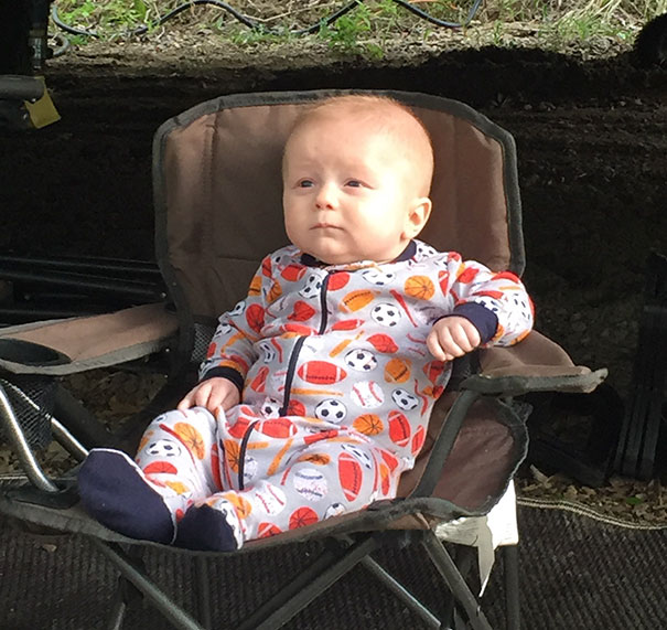 old baby baby camping funny