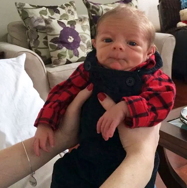 old baby baby looks like old irish man