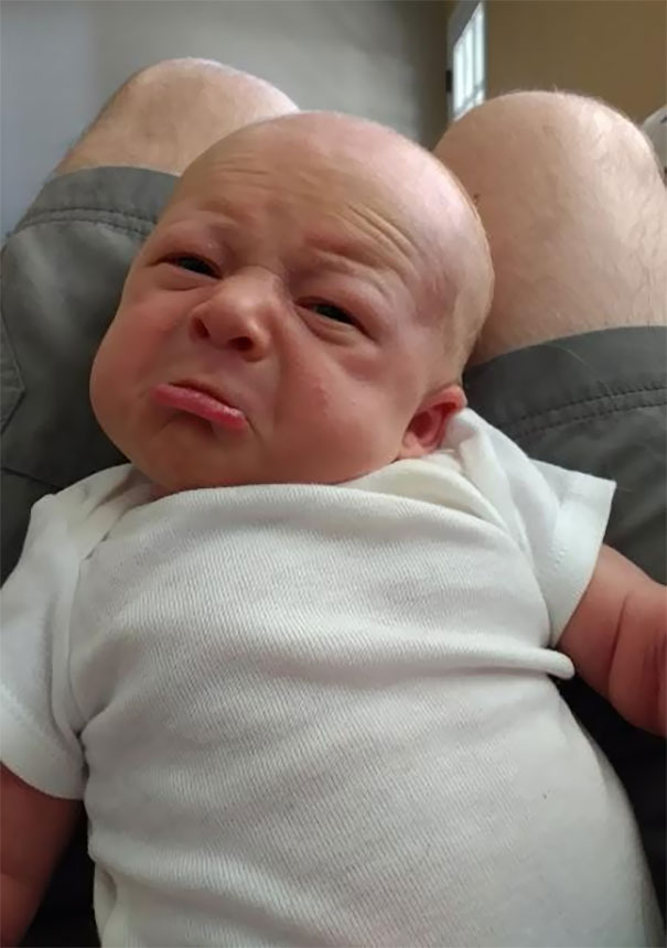 old baby baby that looks like an old man