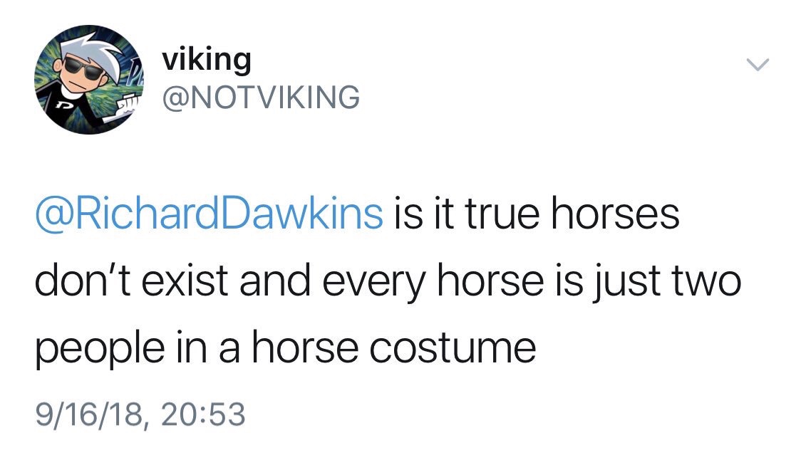 Richard Dawkins doesn't take kindly to horse question