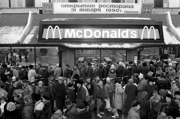 On January 31, 1990, the first Soviet McDonald’s opened, in Moscow