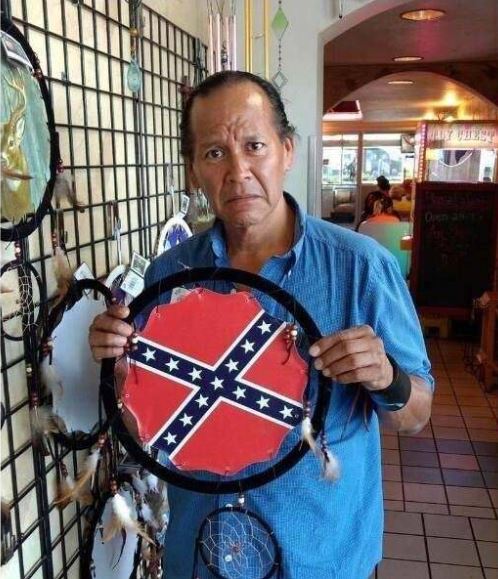 native american confederate flag -