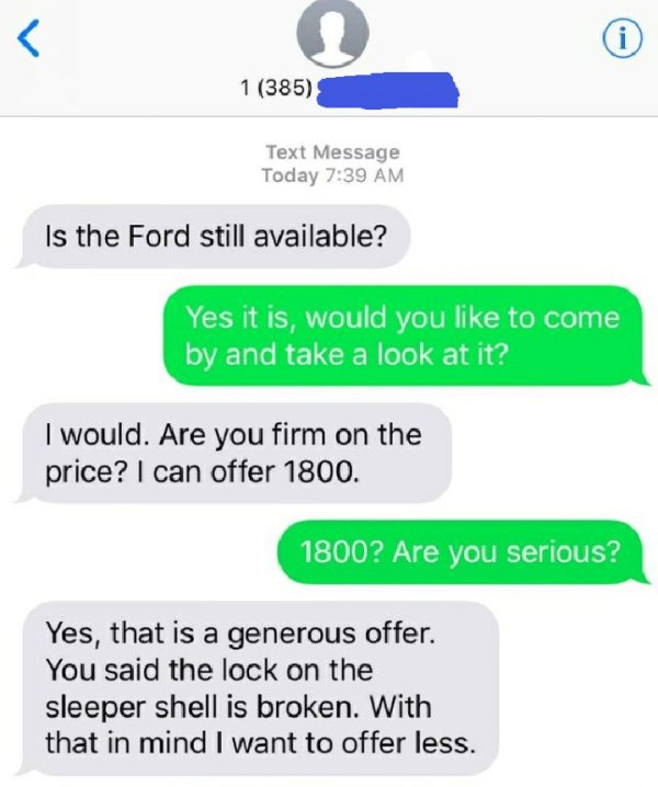 Guy Tries To Sell His Truck Online And Meets The Worst Buyer Ever