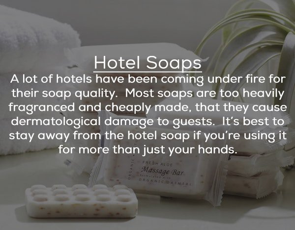 18 complimentary hotel items that you should stay away from