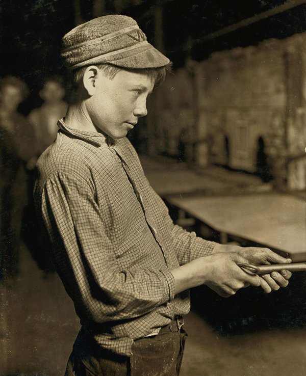 “Carrying-In Boy At The Lehr, (15 Years Old) Glass Works, Grafton, W. Va. Has Worked For Several Years. Works Nine Hours. Day Shift One Week, Night Shift Next Week. Gets $1.25 Per Day.

Location: Grafton, West Virginia”