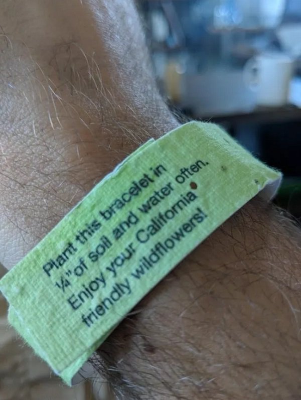 This event bracelet can be planted.