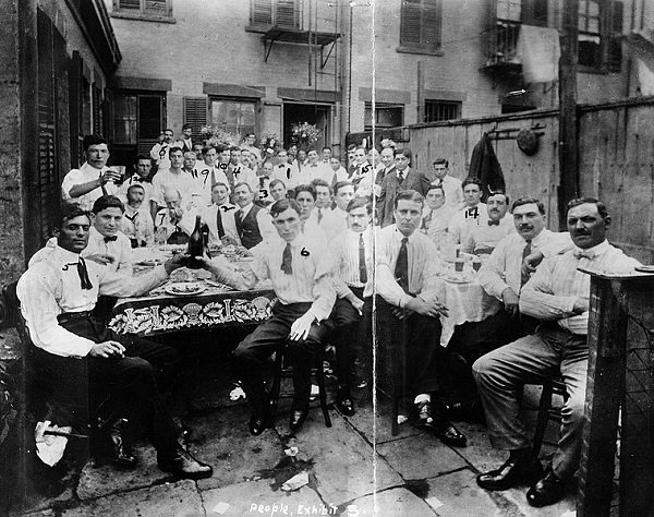 Photo of The Navy Street gang in Brooklyn, New York.
