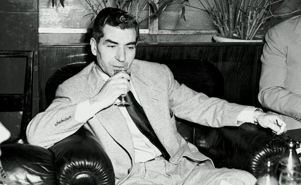 Gangster Charles “Lucky” Luciano enjoys a drink. He is considered the godfather of modern organized crime and was charged with heading a prostitution racket and heavy drug trafficking.