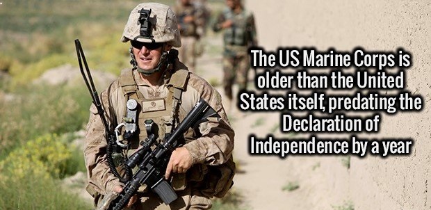 Celebrity - The Us Marine Corps is older than the United States itself predating the Declaration of Independence by a year