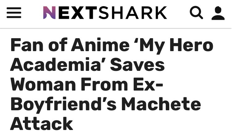 Anime fan saves woman from machete attacker
