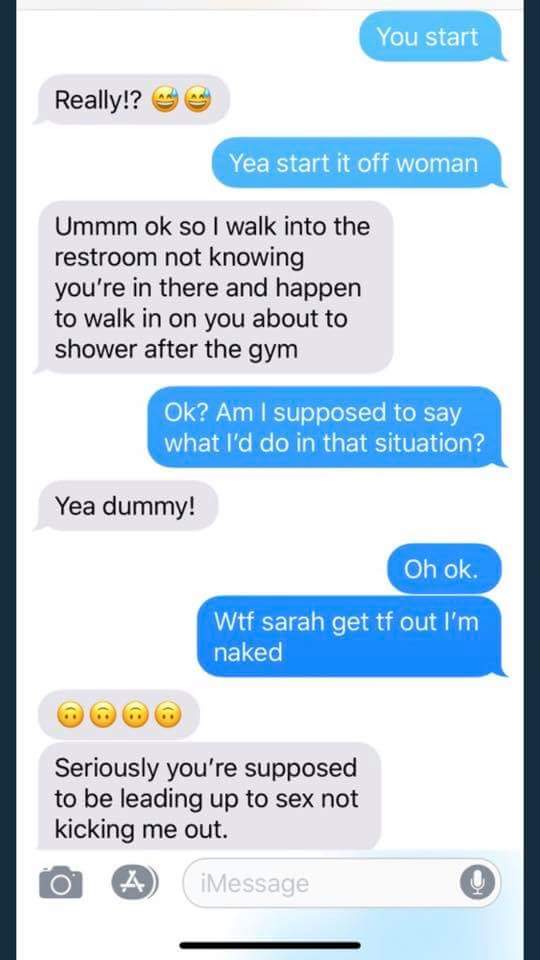 Kinky guy teaches girl how to sext in a very strange way
