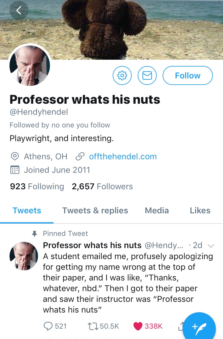 Professor Whats His Nuts just owning it