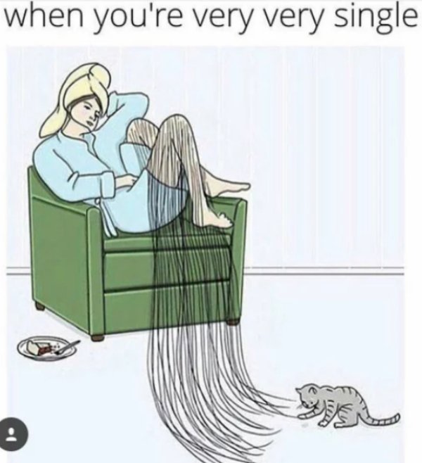 memes - long leg hair meme - when you're very very single
