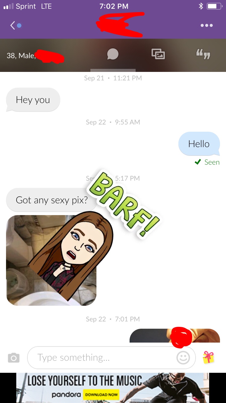 Girl gives unsolicited dick pic guy his own medicine
