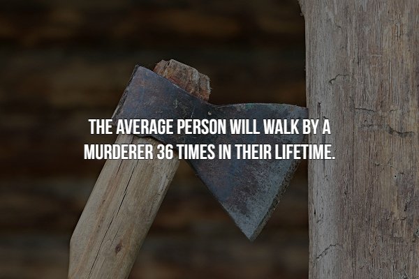 creepy fact scary facts - The Average Person Will Walk By A Murderer 36 Times In Their Lifetime.