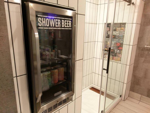 shower beer fridge - Shower Beer