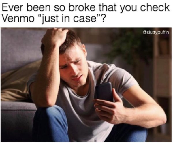 sad boy with mobile phone - Ever been so broke that you check Venmo "just in case"?