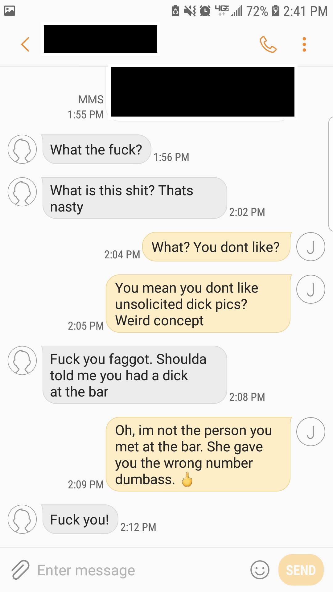 Guy has some fun with some thirsty creeps