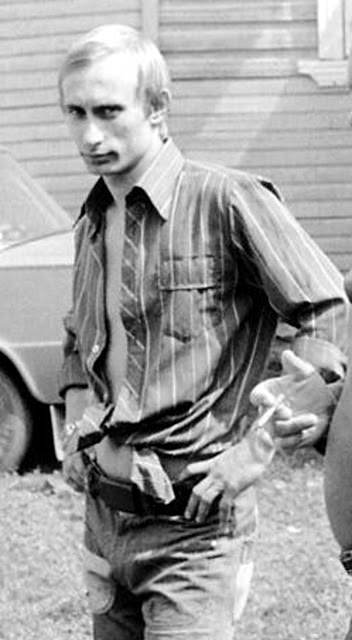 A young Vladimir Putin in 1970.