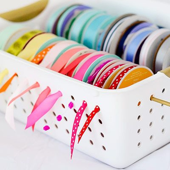 An organizer for ribbons