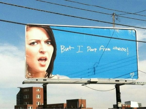 funny billboards - But I Doop from there! Rama He Ei