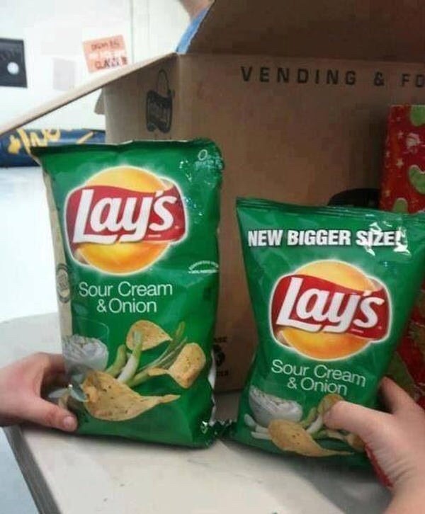 proof your life is a lie - Vending & Fo Lays New Bigger Size Sour Cream & Onion Lay's Sour Cream & Onion