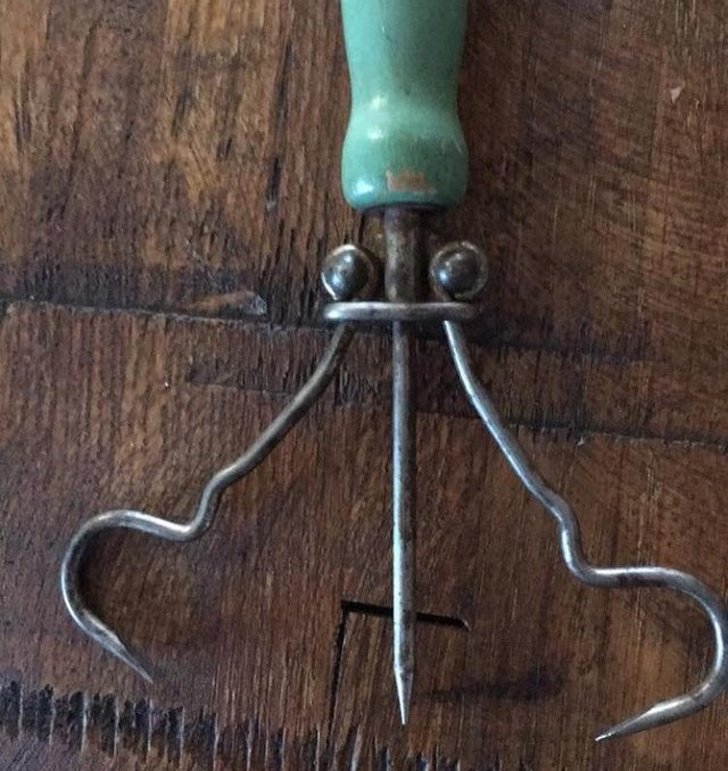 Hooked ice pick.  Before there were refrigerators and freezers, there was an entire industry around selling ice. This hook was used to both break the ice off a block and also to pick it up and move the pieces without touching the cold ice with your hands